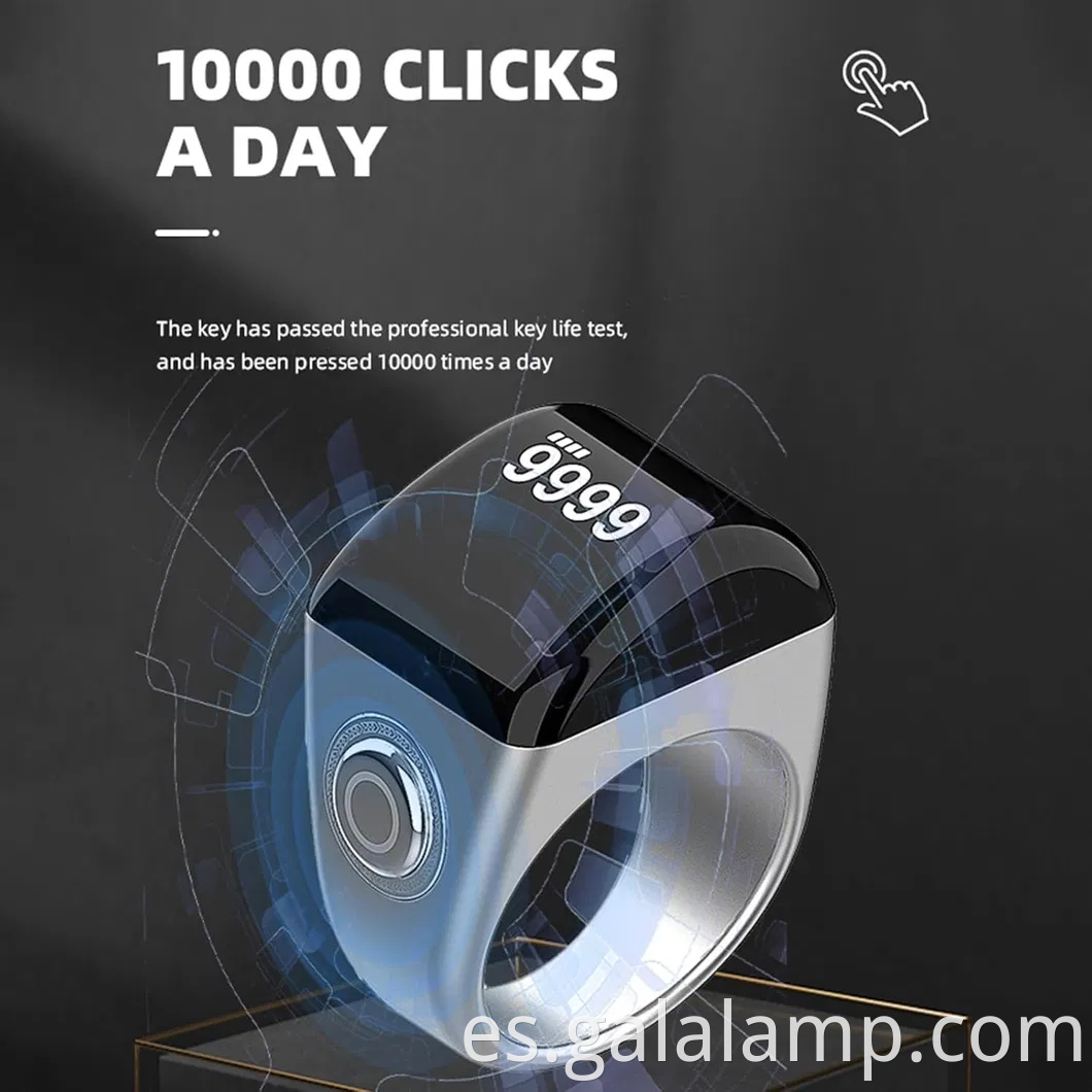 Rings Tasbih de Tasbih inteligente: mostrador de oración impermeable con pantalla OLED